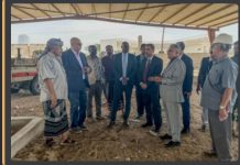 محافظ لحج ووفد من “الفاو” يتفقدون سير العمل في مشاريع زراعية وأكاديمية بمديريتي الحوطة وتبن